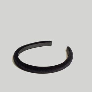 NWOT Madewell Skinny Padded Velvet Headband in true black